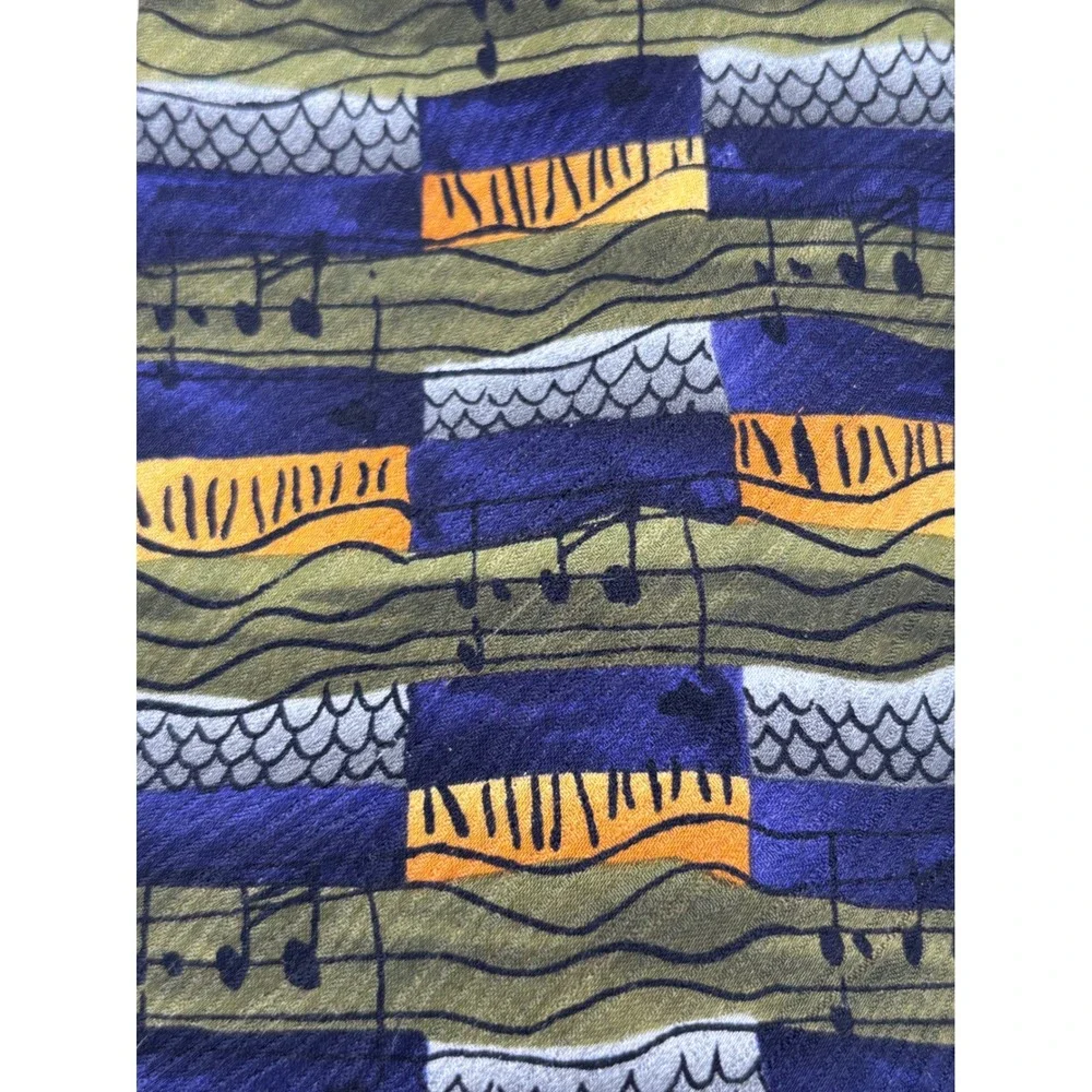 J. Garcia Uncorrected Collection Fourteen Silk Tie Music Notes Abstract Artistic